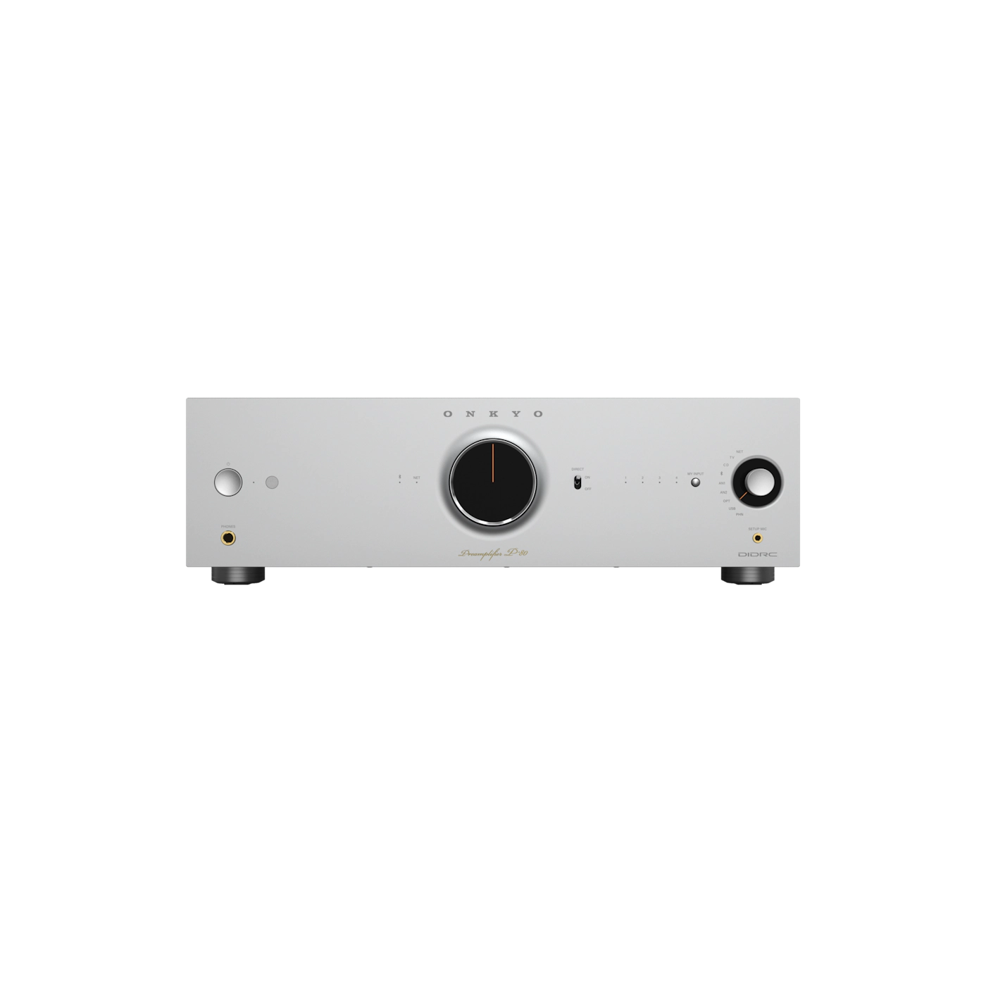Audio component on a white background