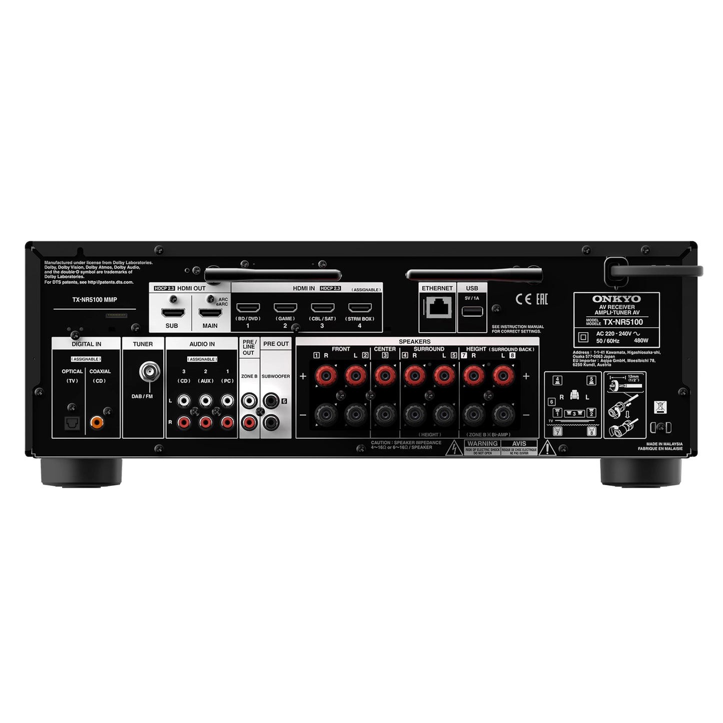 Onkyo TX-NR5100 7.2-Channel 8K AV Receiver