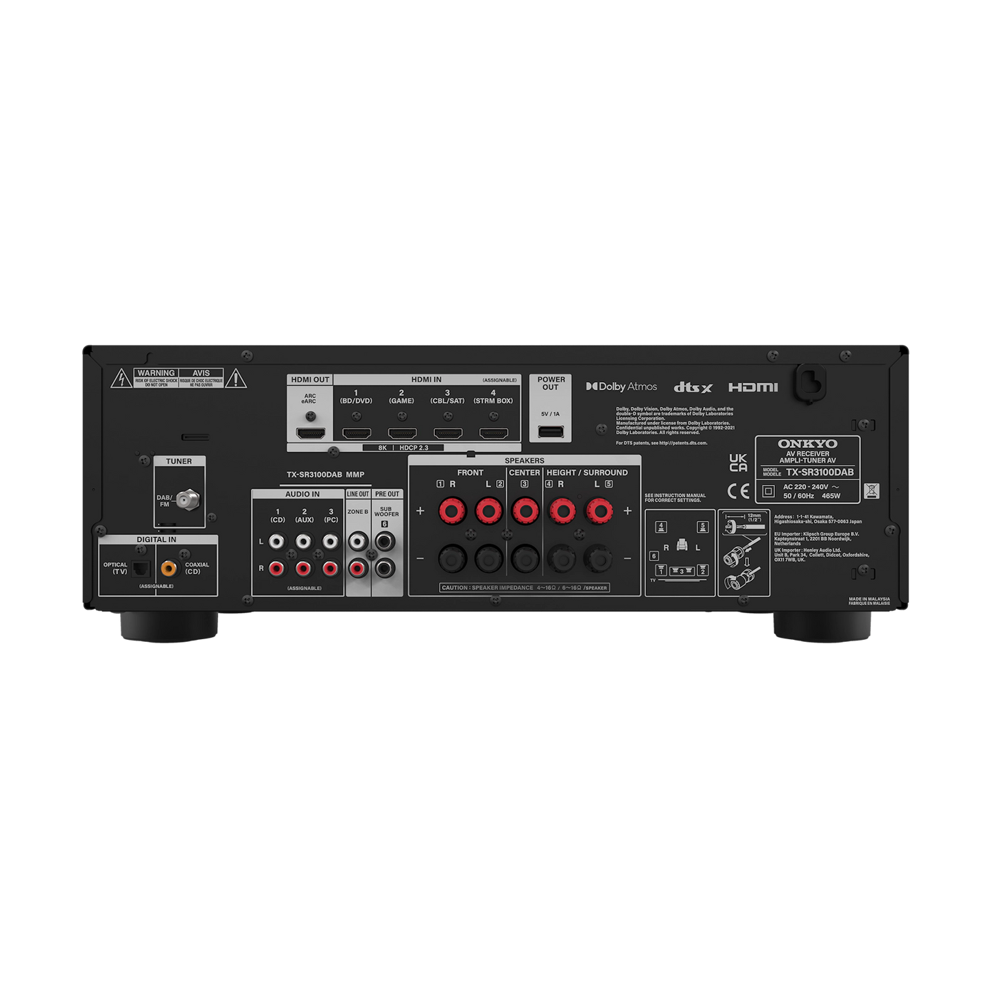Onkyo TX-SR3100 5.2-CHANNEL AV RECEIVER