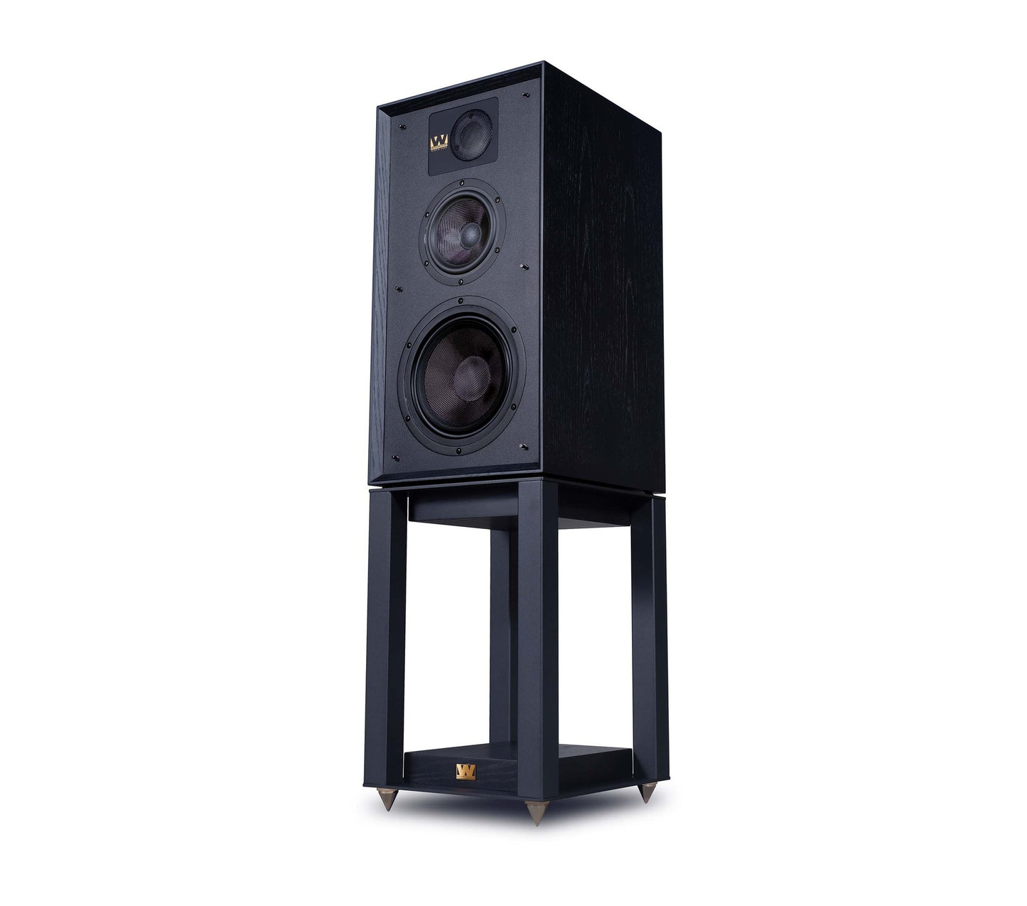 Black Pack - audiolab 6000a and Wharfedale Linton with stands
