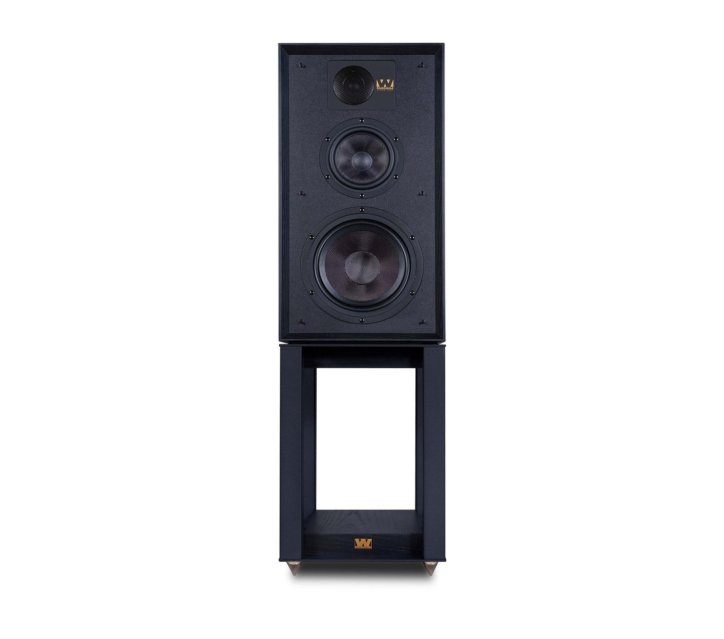 Black Pack - audiolab 6000a and Wharfedale Linton with stands