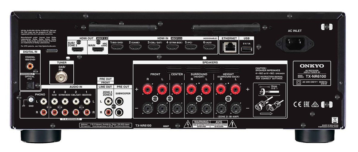 Onkyo TX-NR6100 AV Receiver 7.2ch