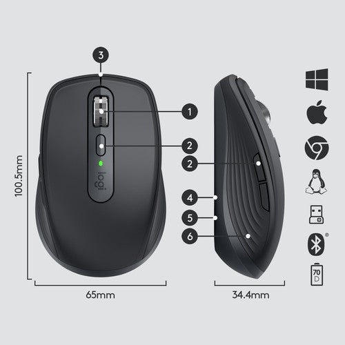 Logitech - Logitech - MX Anywhere 3 Compact Performance Mouse
