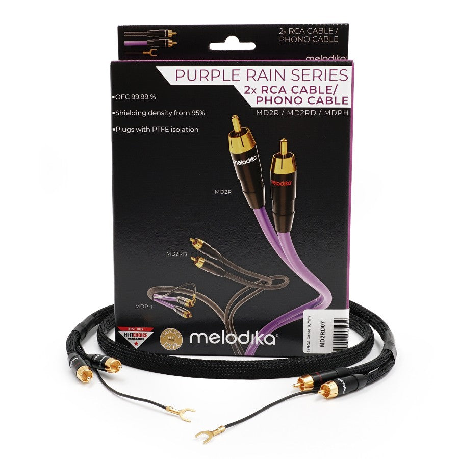 Directional Phono Cable - Melodika Black Edition