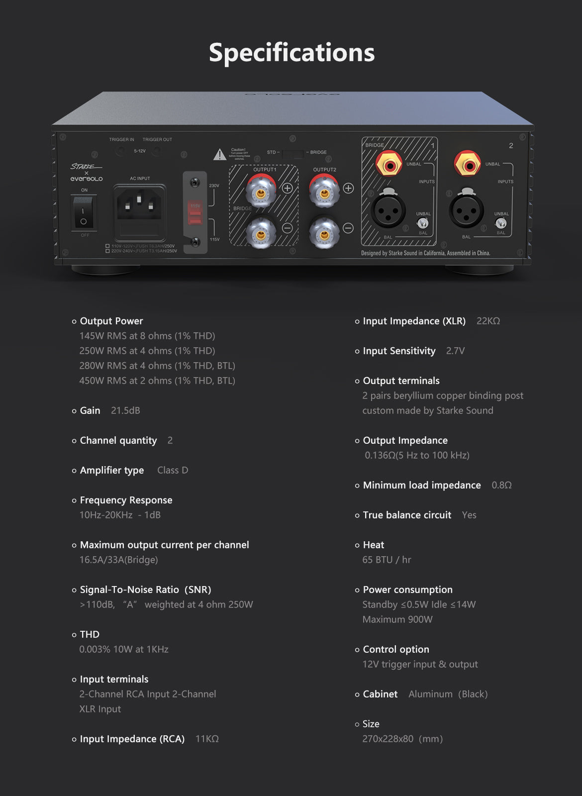 EverSolo AMP-F2 Audio Power Amplifier