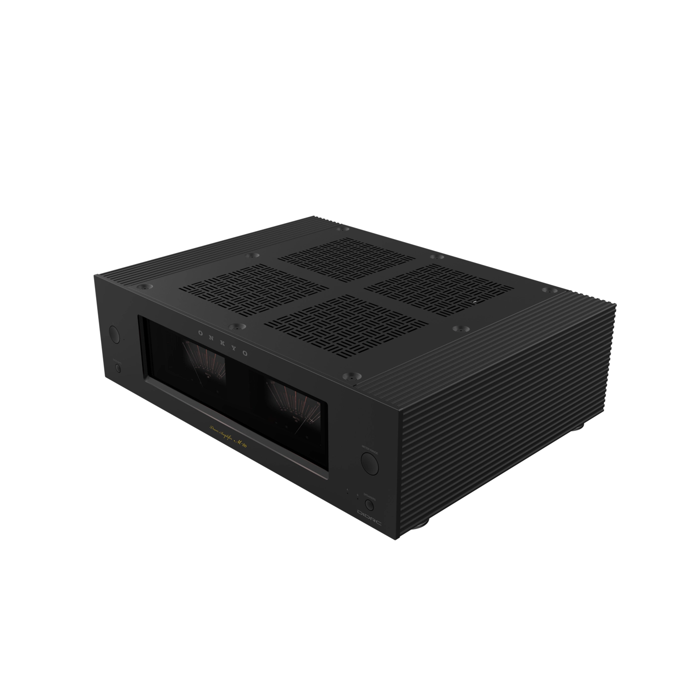Black electronic device on a white background