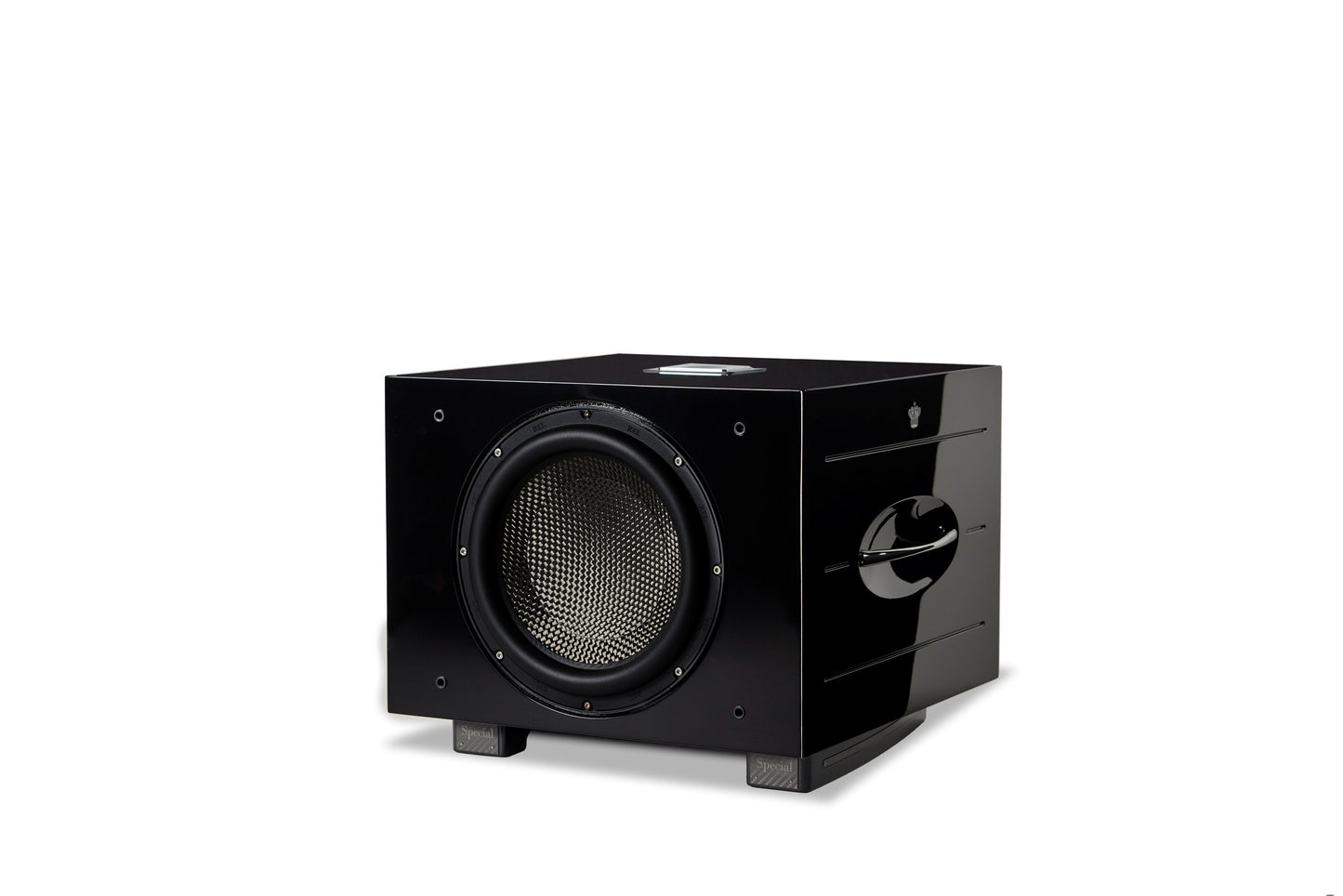 Caisson de basses actif REL Carbon Special Black Label – Performance fibre de carbone de référence