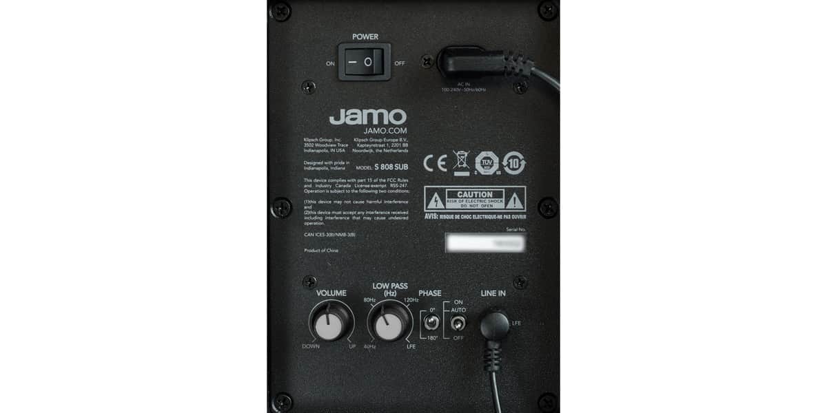 JAMO S808 SUBWOOFER