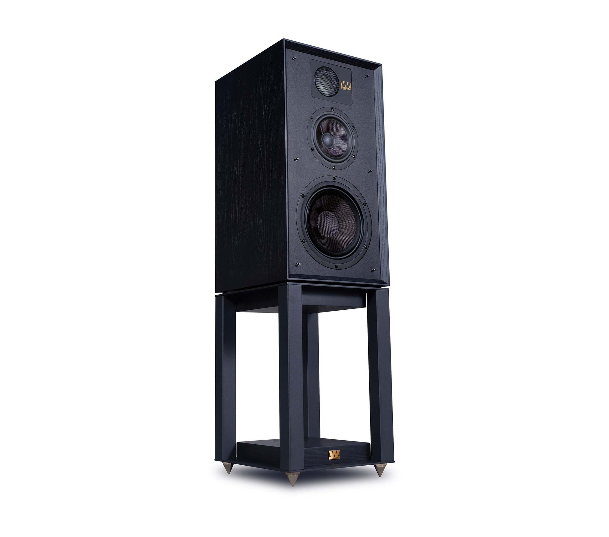 Black Pack - audiolab 6000a and Wharfedale Linton with stands