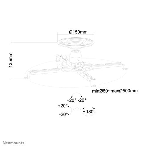 Neomounts by Newstar - Projector ceiling mount