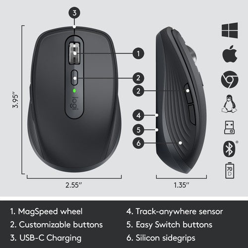 Logitech - Logitech - MX Anywhere 3 Compact Performance Mouse