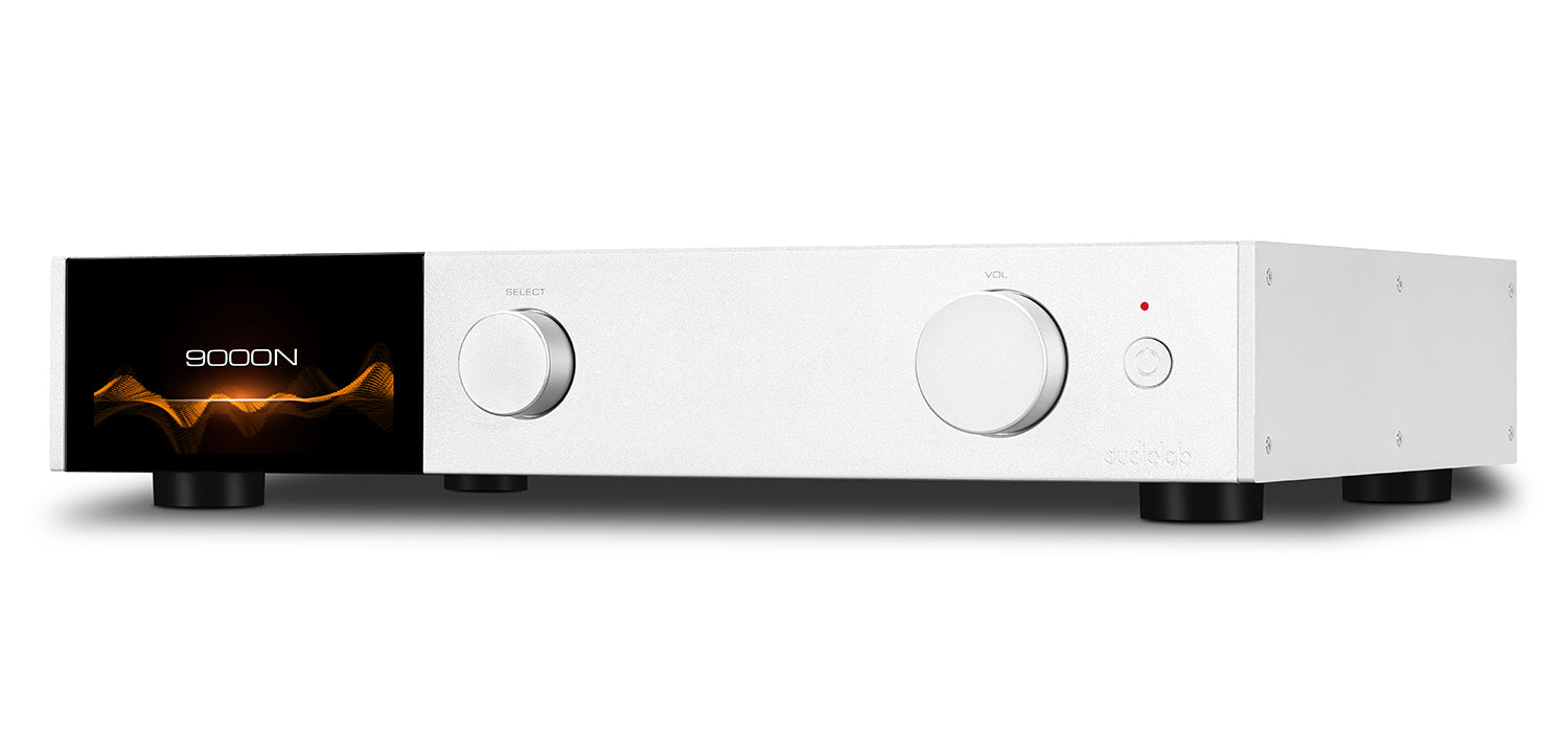 audiolab 9000N silver front right angle